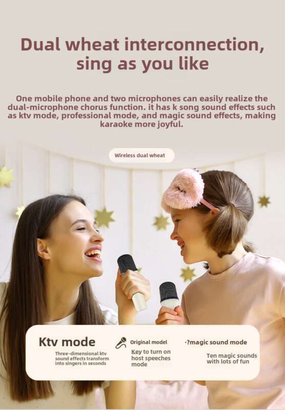 New GS_K5 Wireless Bluetooth Karaoke Player Integrated Sound System, Dual Microphone With Lights, KTV Small Speaker_voghion.com