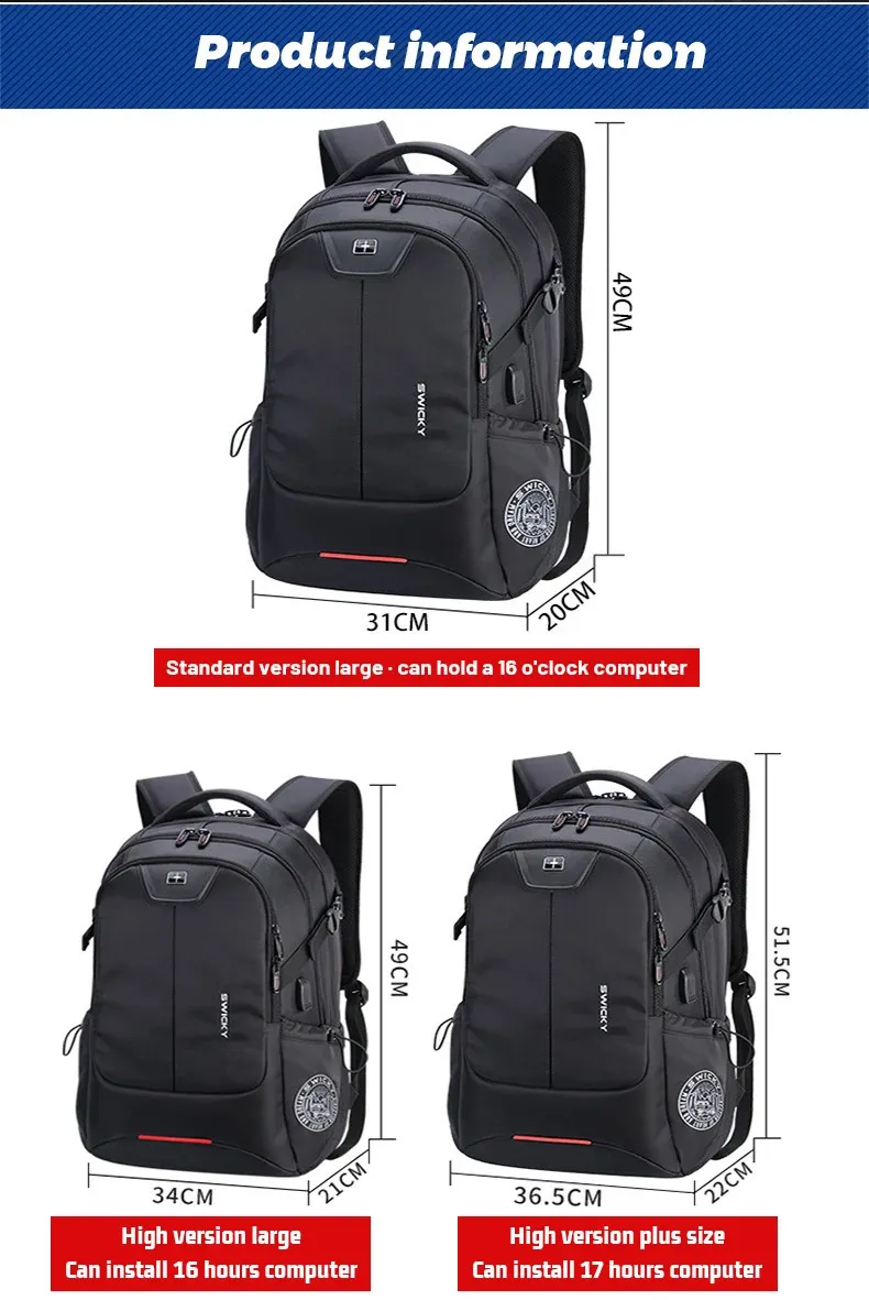 17Laptop For Men USB Port Travel Backpack School Bag Waterproonti Theft Backpacks Women Bag Pack Mochila 240726_voghion.com