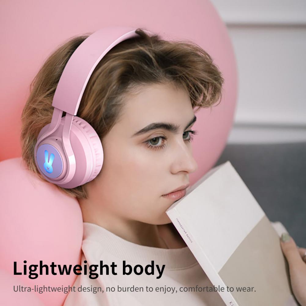 Cuffie wireless per bambini viola rosa HiFi protezione dell'udito Bluetooth-compatibile 5.0 portatile per bambini regalo auricolare_voghion.com