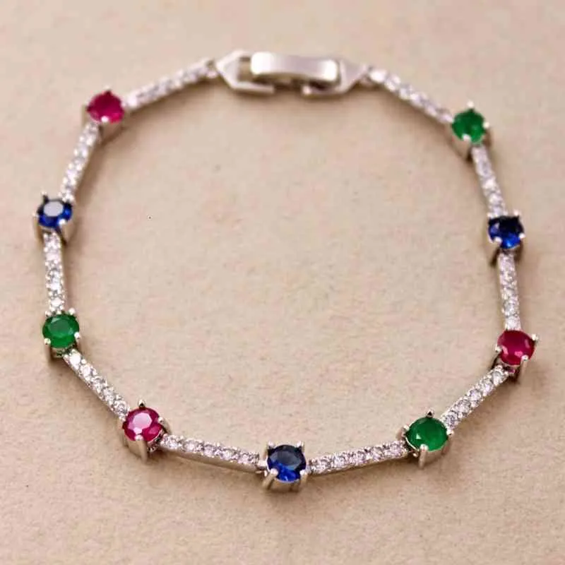 Jewelry Accessories Fashion Bracelets for Women Wedding Anniversary Birthday Gift Gold Color Red Green Zircon_voghion.com