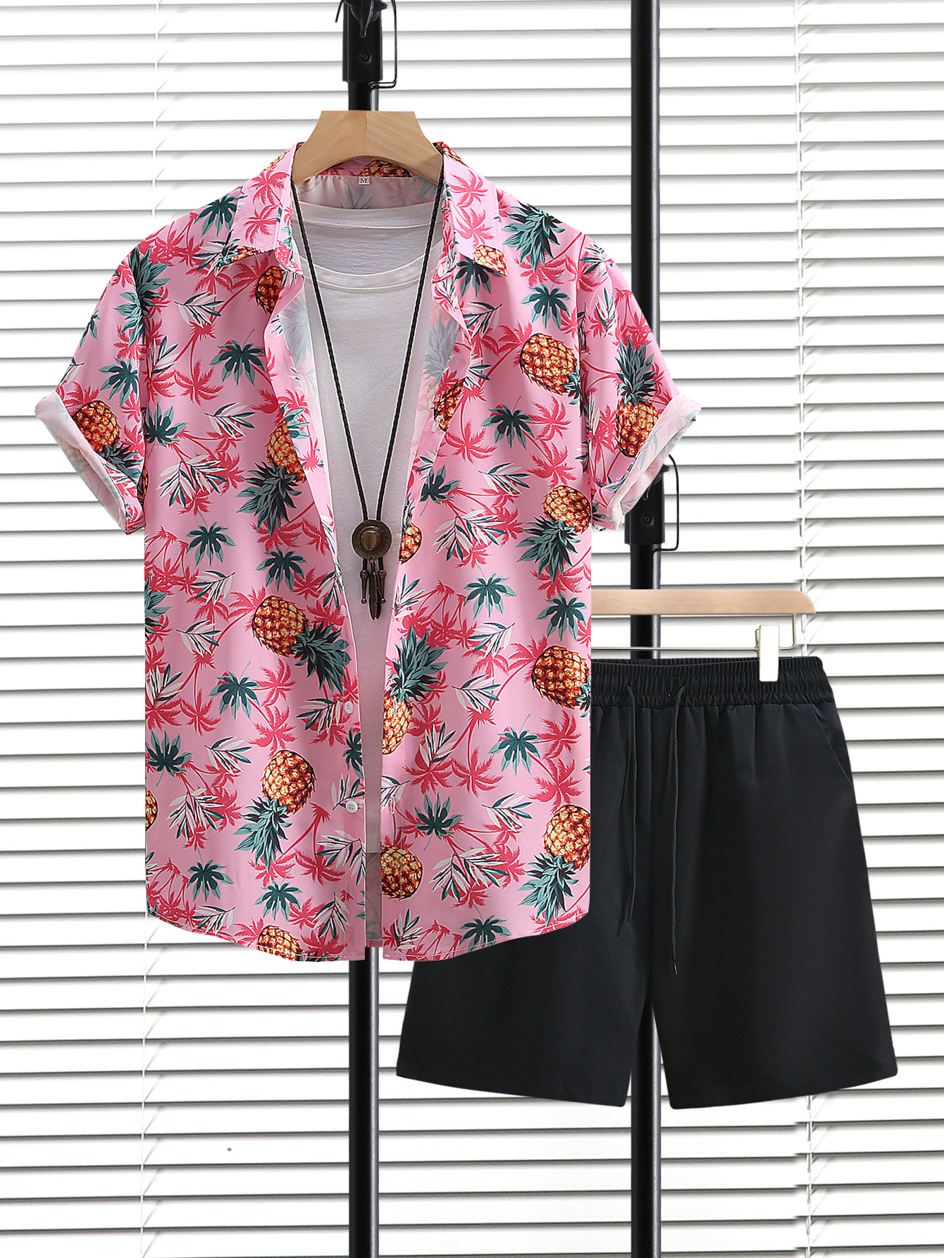Men's Clothing Beach casual men's wear men's short-sleeved shirt shorts suit men's shirt pants summer 2024 new cross-border_voghion.com