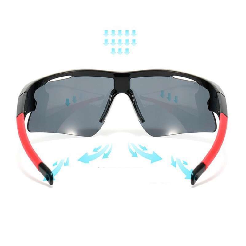 Stil sport, Tendință la modă, Ochelari antivânt pentru ciclism, Ochelari de soare cu ramă jumătate, Ochelari de soare rezistenți la UV pentru exterior_voghion.com