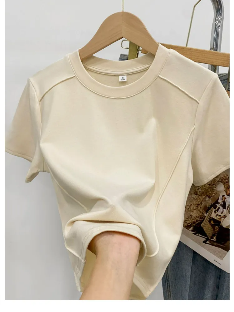 T-shirt uomo a girocollo taglio aderente maniche corte_voghion.com