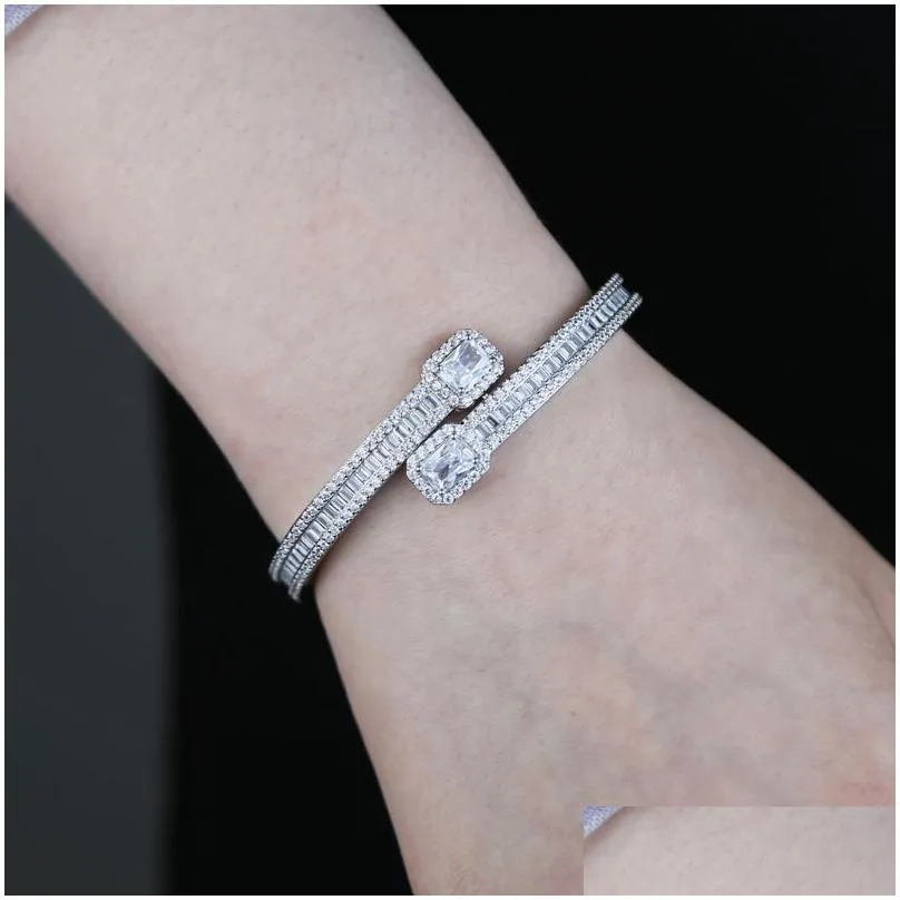 Viehätysrannekkeet Iced Out Bling Cz -kivetty sydänneliöinen klipsirannekoru kullatulla sier-päällysteellä hiphop-punk-koruilla_voghion.com