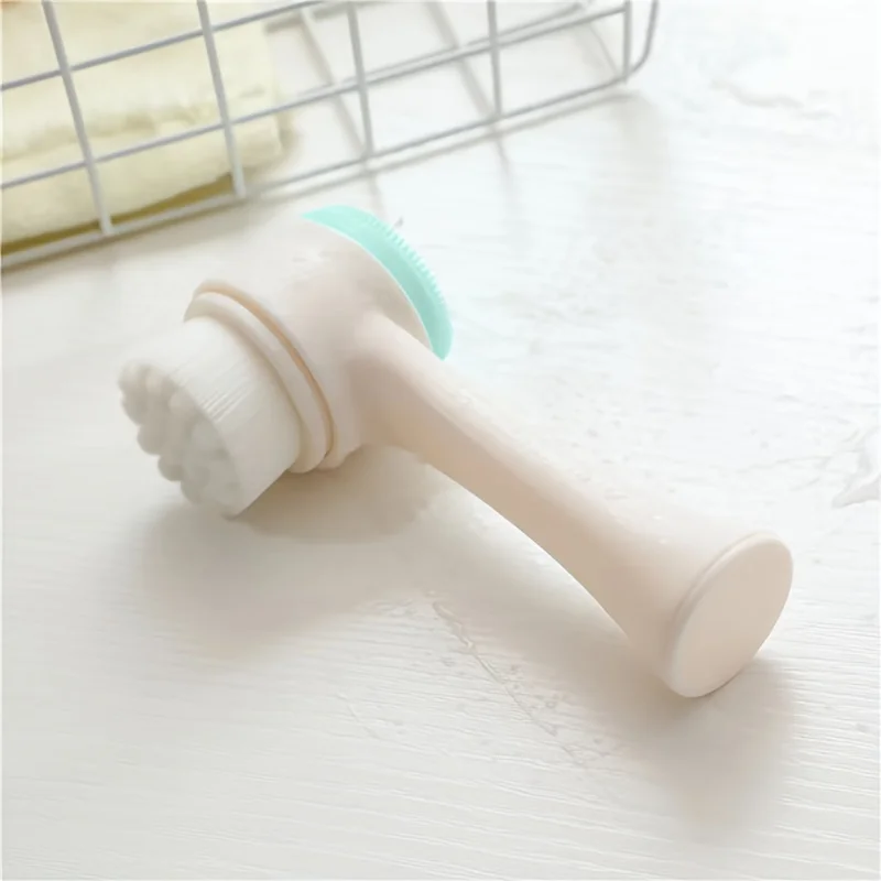 Facial Cleansing Brush Double Sided Exfoliating Face Scrubber_voghion.com