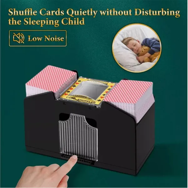 Mescolatore automatico di carte da poker per 4 mazzi, macchina mescolatrice elettrica in stile casinò_voghion.com