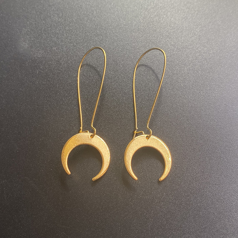 Versatile Crescent Hoop Earrings For Women Simple Personality_voghion.com