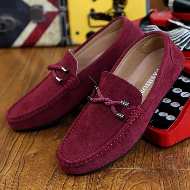 Casual Fashion Breathable Men Loafers Moccasins Slip on Men's Flats Male Driving Shoes Stylish Footwear2024_voghion.com