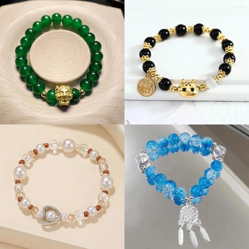 Bangle 14Styles 2024 Year Bracelets Zodiac Dragon Beaded Bracelet Mascot Ornaments Lucky Symbol Friendship Blessing_voghion.com