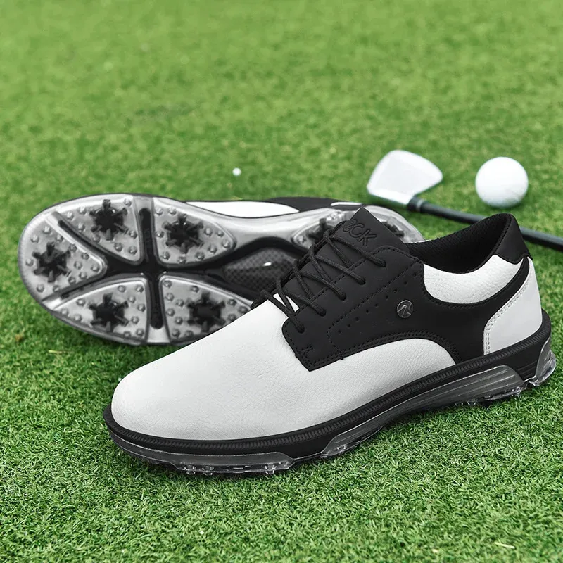 Αδιάβροχα παπούτσια Golfer Sport Man Ankle Golf Sneaker Είδη παπουτσιών γκολφ Παπούτσια γκολφ Αντιολισθητικά άνετα παπούτσια για περπάτημα μαύρο 240_voghion.com