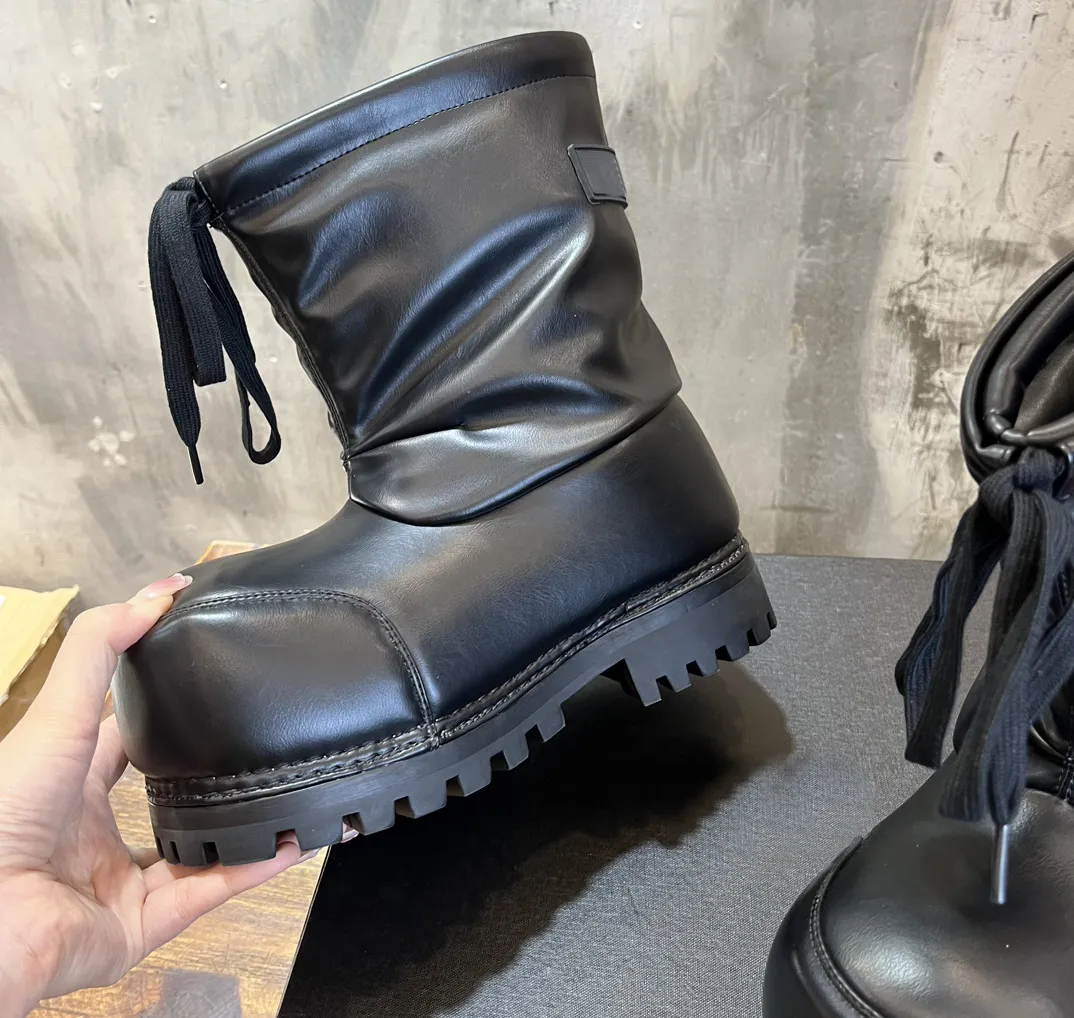 Alaska Dames Designer Snow Nylon Ski Bootie Heren Chunky Winterlaarzen Topkwaliteit Booties Schoen zonder doos_voghion.com
