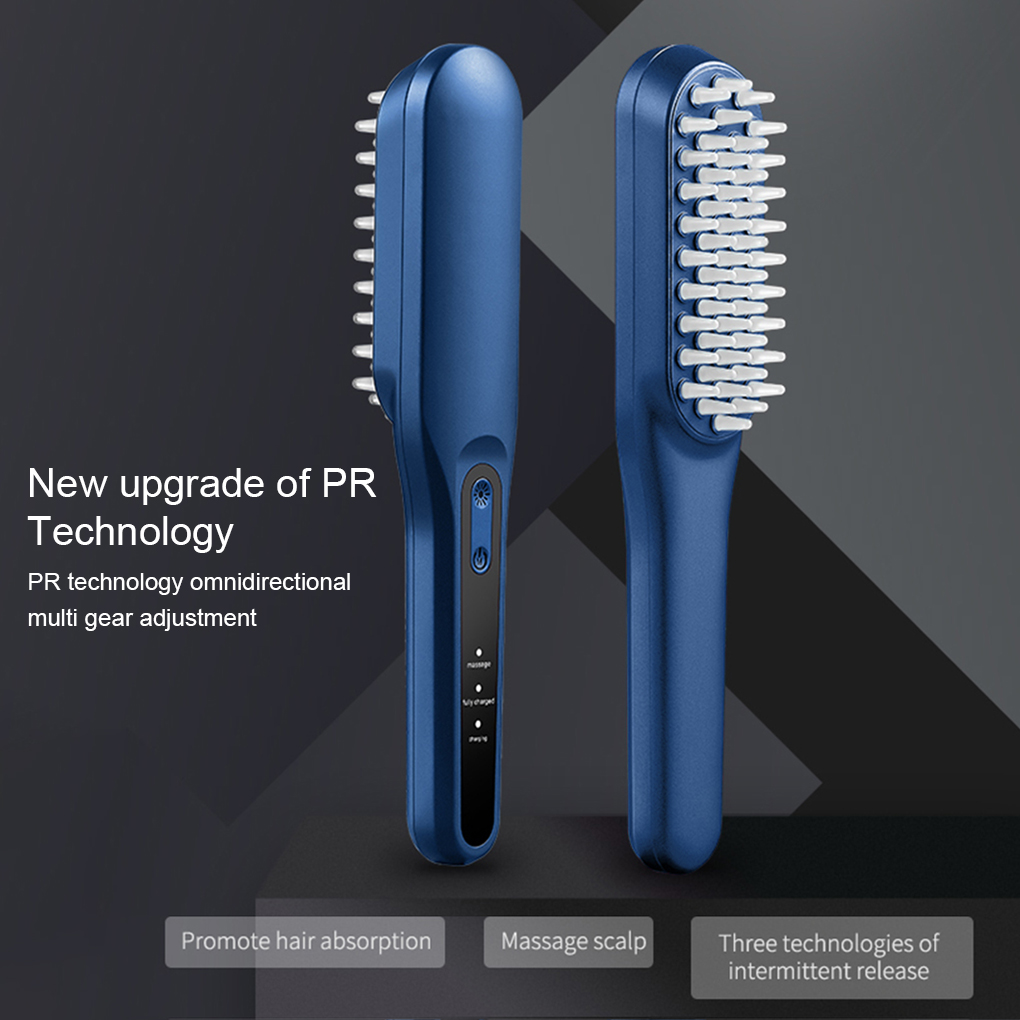 Pettine per massaggio ricaricabile, massaggiatore per cuoio capelluto, pressione, rilassamento, portatile, cura della testa, spazzola per capelli elettronica_voghion.com