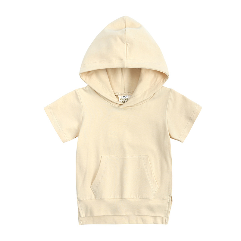 Mother&Kids Children's suit hooded short-sleeved hoodie trousers two-piece children's suit_voghion.com