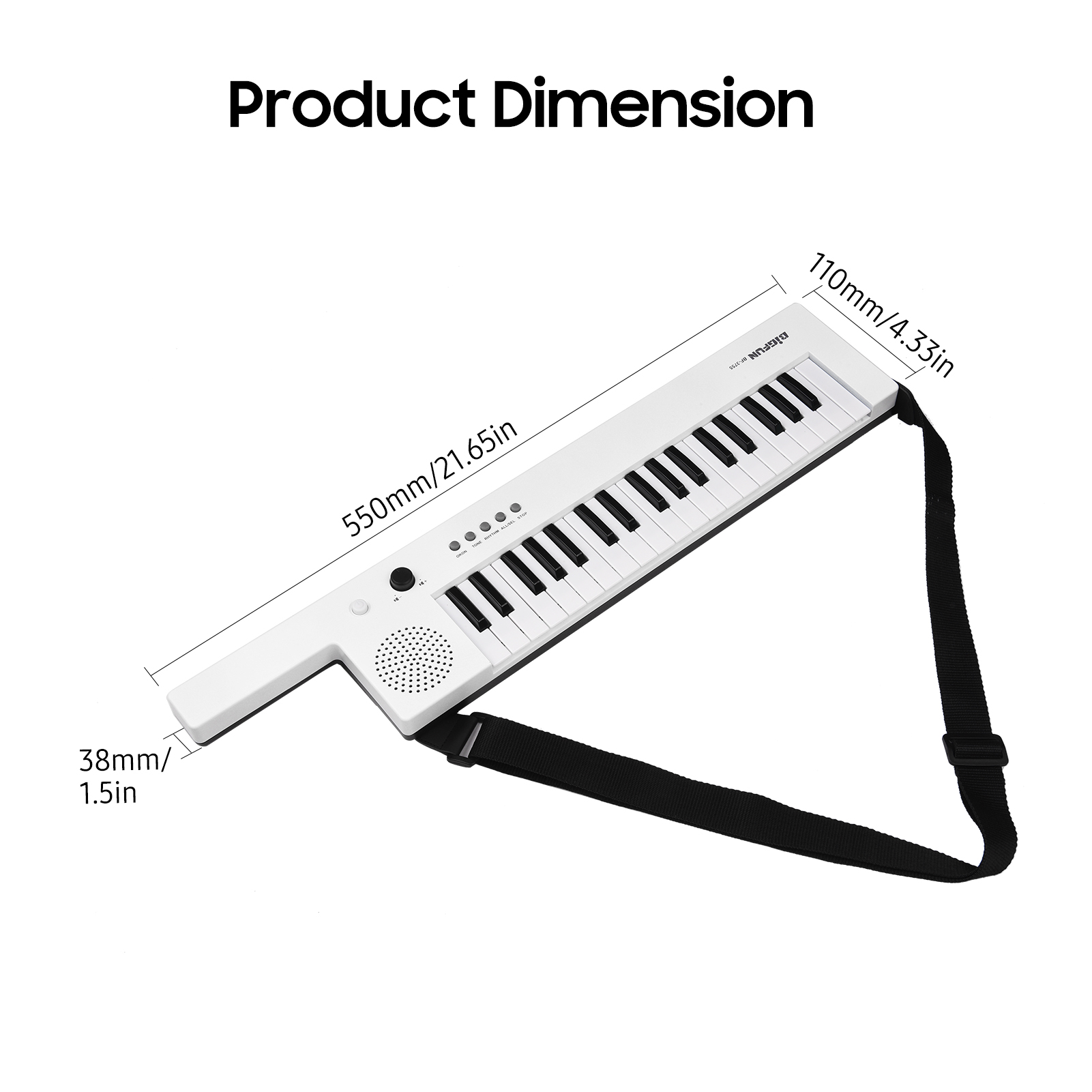 Gittar Elektronescht Piano mat Keyboard 37-Tasten Elektronescht Keyboard Piano Opluedbar Kannerpiano Musekinstrumenter_voghion.com
