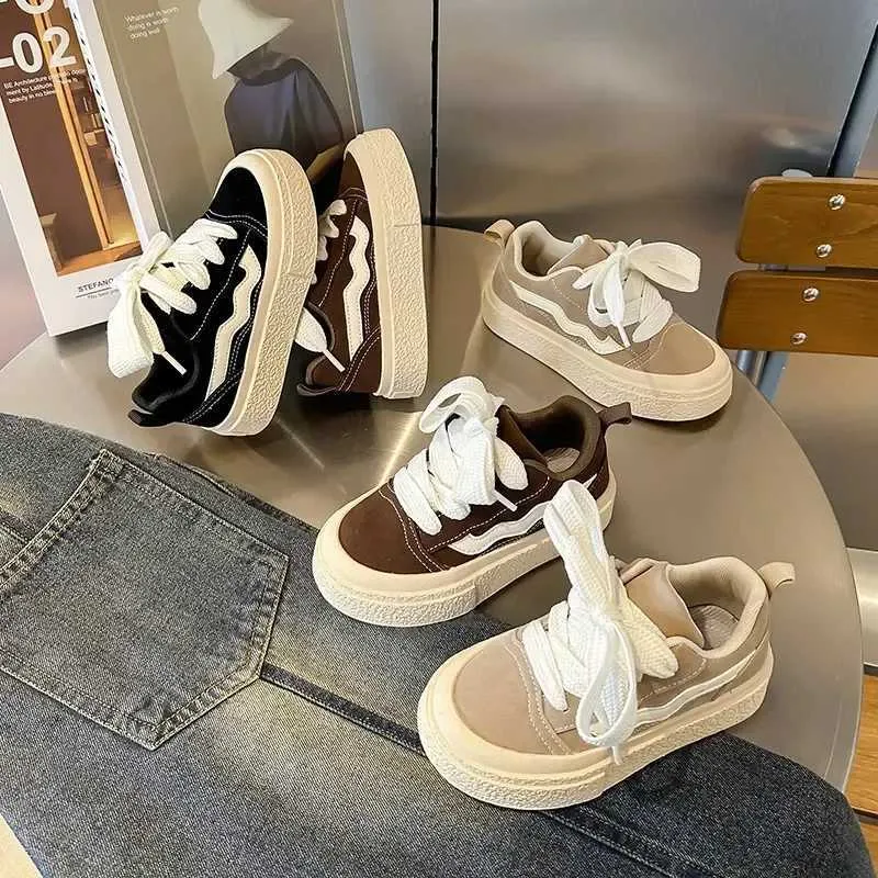 Boys and Girls Canvas School Performance Baby Biscuits Bottom Breathable Childrens Shoes M241016_voghion.com