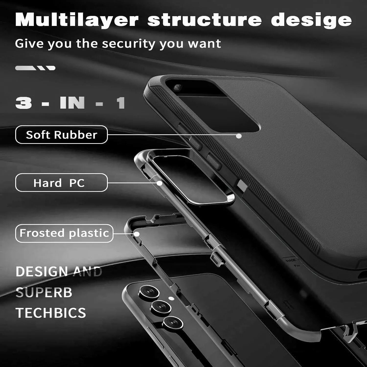 Shockproof Phone Case With Screen Protector For Samsung Galaxy_voghion.com