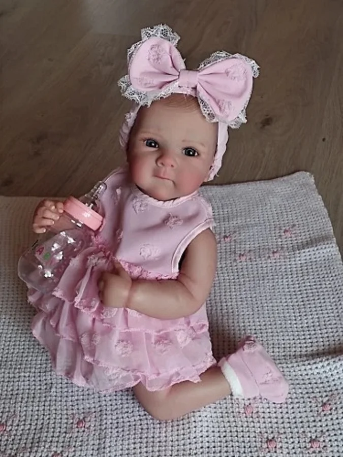 46cm 18palcová Bettie celotělová měkká vinylová holčička Reborn s namalovanými realistickými vlasy Hračky Bebe Reborn_voghion.com
