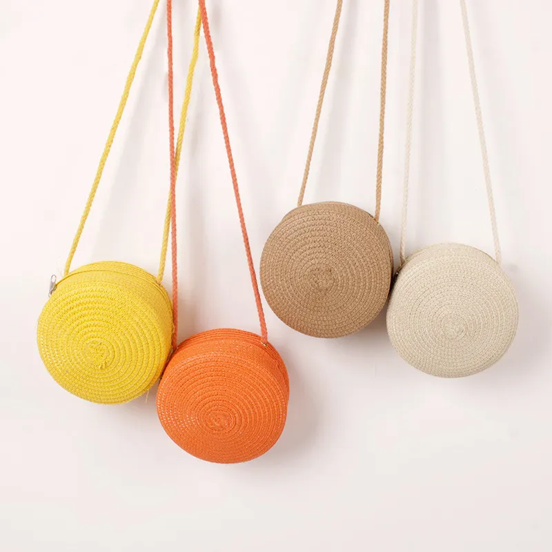 Summer Woven Straw Crossbody Bags For Women Fashion Round Handmade Rattan Beach Small Handbag Travel Female Shoulder Bag_voghion.com