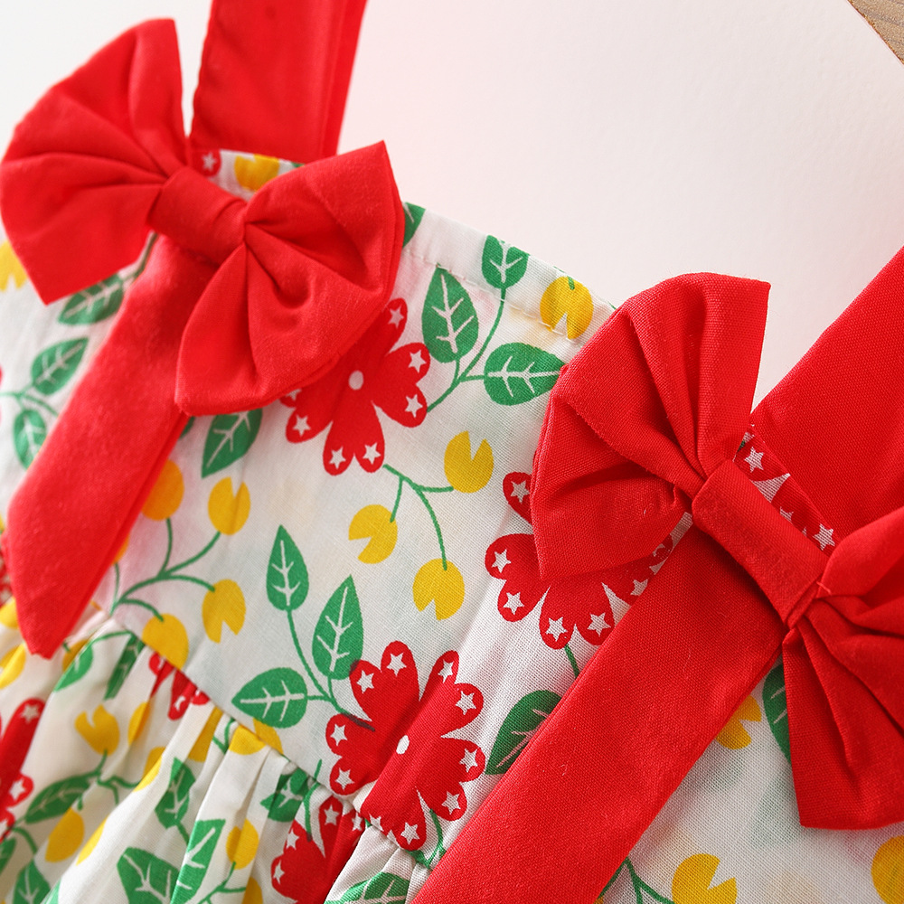 Vestiti per bambina Abito da principessa stampato a fiori Abito da compleanno per neonato_voghion.com