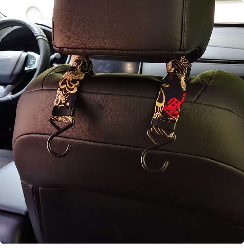 JDM stila daudzfunkcionāla aizmugurējā atzveltne ar personalizētu interjeram, universāliem radošiem automašīnas sēdekļu glabāšanas āķiem_voghion.com