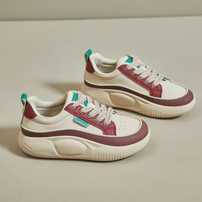Thick Soled Shallow Low Cut Dad with Mesh for Comfortable Breathability Minimalist and Versatile Casual Board Shoes_voghion.com