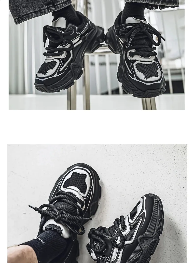 Running Shoes For Men Breathable Lace-up Sports Trainers_voghion.com