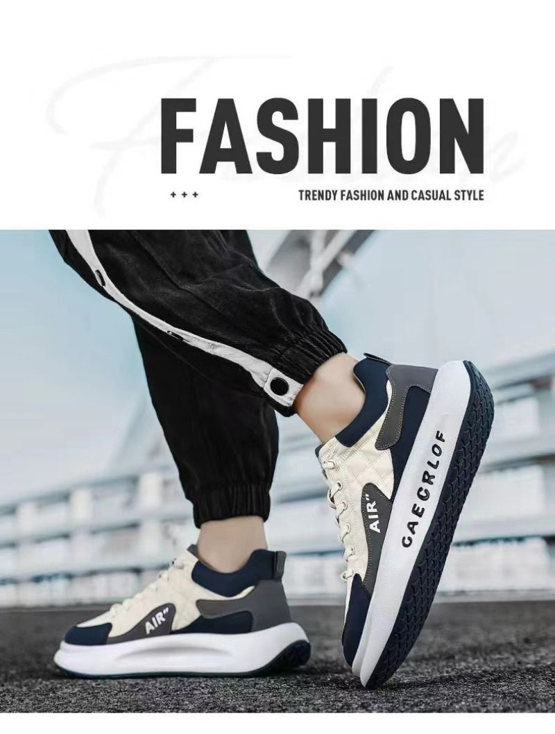 Men's Fashion White Platform Shoe 2024 New High Quality Male Sneakers Bathable Casual Shoes For Men Atillas De_voghion.com