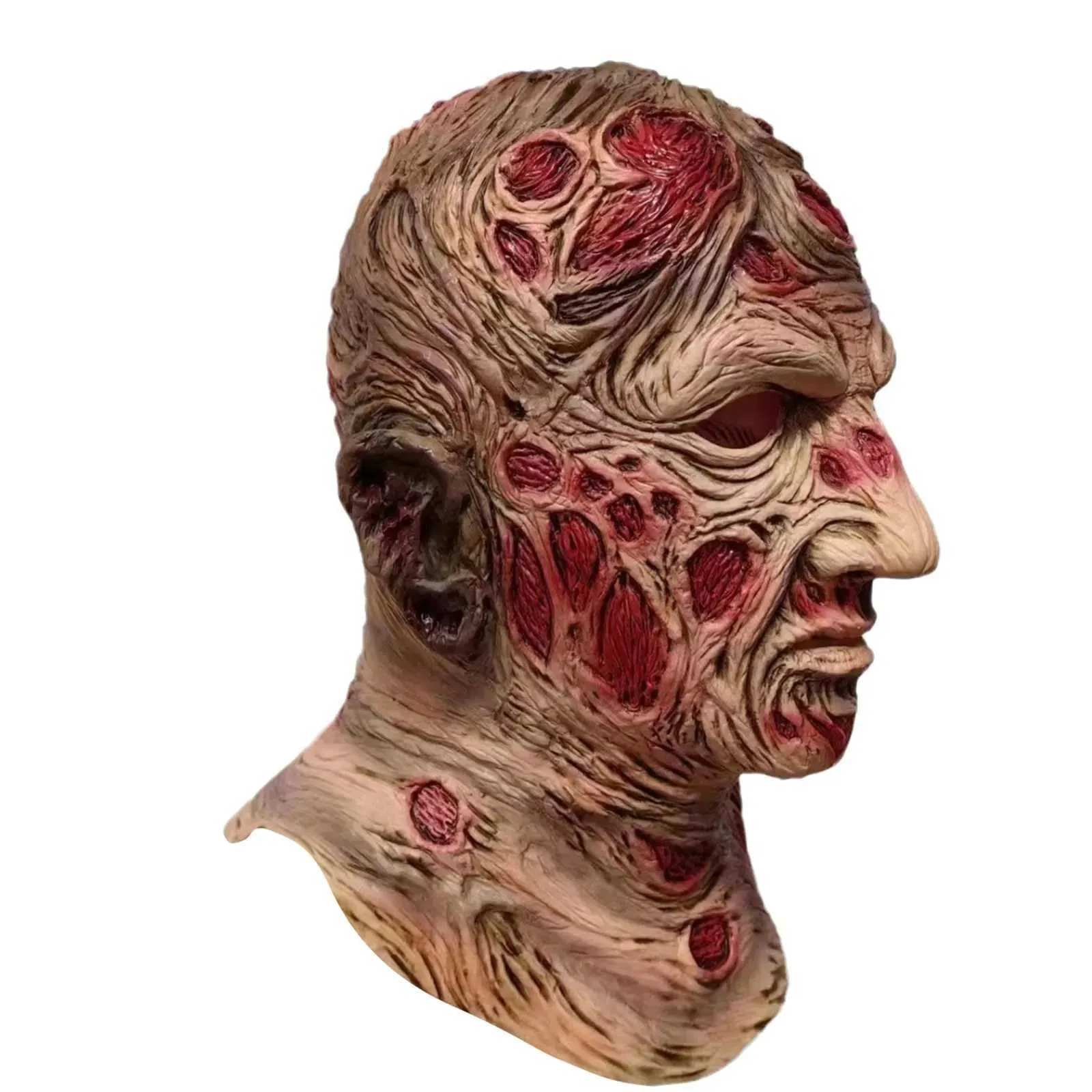 Máscaras de terror de Halloween para adultos, máscara de vampiro, zombi, monstruo, disfraz de látex, fiesta de carnaval, casco de cabeza completa, casa embrujada_voghion.com