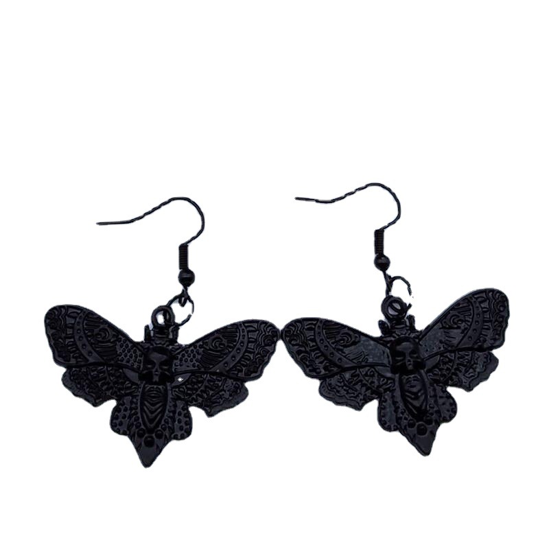 Gotische Mond Motten Ohrringe Für Damen Und Mädchen Schmuck_voghion.com