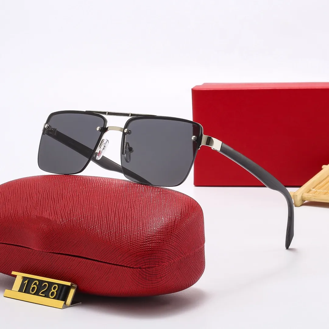Gafas de sol de diseño para hombres y mujeres 1628, gafas de sol con marco cuadrado sin montura, gafas clásicas vintage, gafas de ciclismo anti-UV_voghion.com