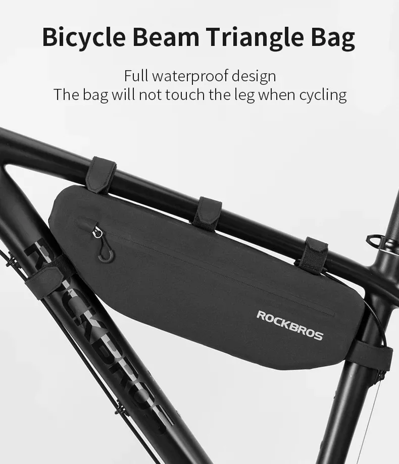 ROCKBROS Borsa anteriore per bicicletta, tubo superiore, telaio, impermeabile, MTB, strada, triangolo, accessori per bici, borse 240703_voghion.com