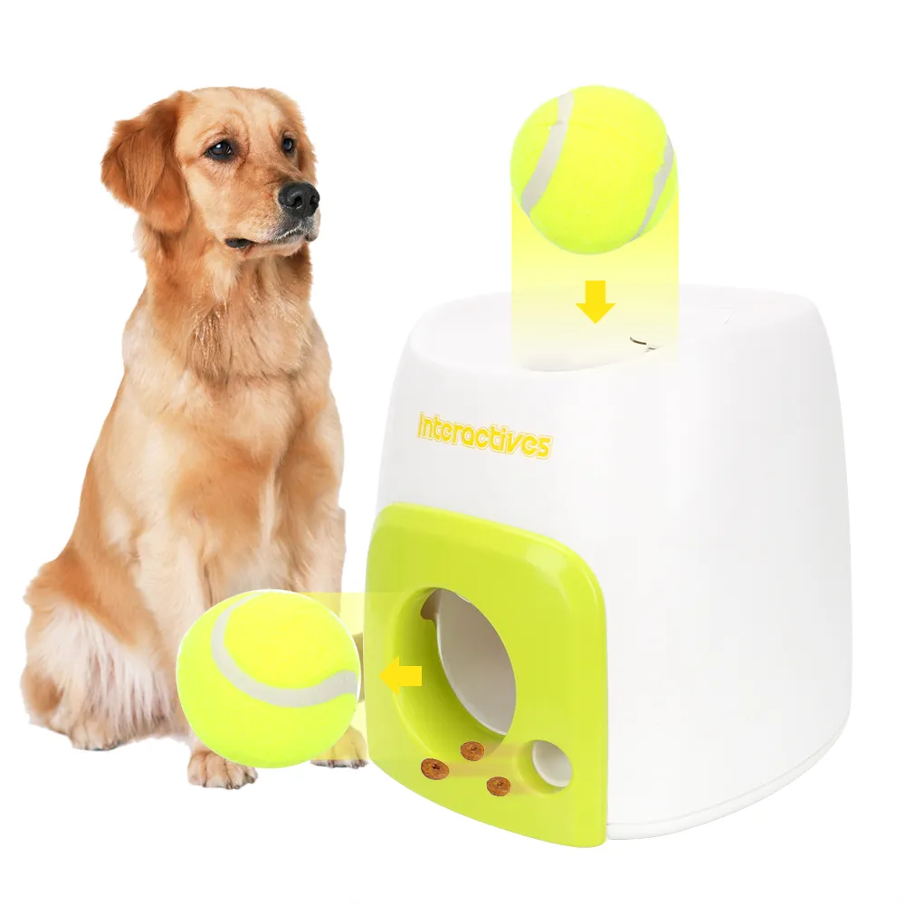 NICEYARD Throw Device Emission With Interactive Fetch Ball Tennis Launcher Throwing Hine Dog Pet Toys_voghion.com