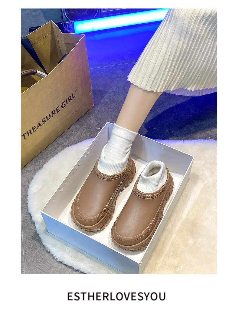 Stivali da neve invernali da uomo impermeabili, scarpe casual alla moda da coppia_voghion.com