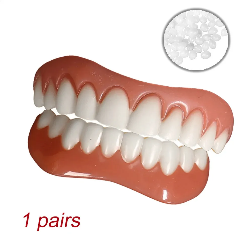 Σιδεράκια Smile Teeth Κάτω και Άνω Όψεις Silica Gel Ψεύτικη Αφαιρούμενη Οδοντοστοιχία Στοματική Φροντίδα Οδοντιατρική 240731_voghion.com