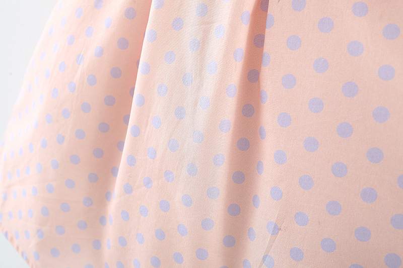 Vestido de verano para niña con estampado de lunares y flores, con tirantes de conejo y cremallera_voghion.com