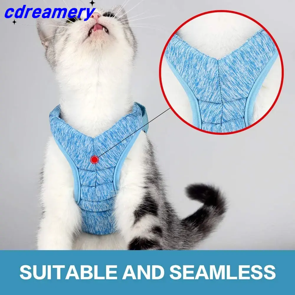Kedi Tasmaları ve Kemerleri, Yürüyüş Kaçış Geçirmez Yumuşak Yelek Tasmaları, Kedi Aksesuarları İçin Nefes Alabilir Yansıtıcı Şerit Ceketler_voghion.com