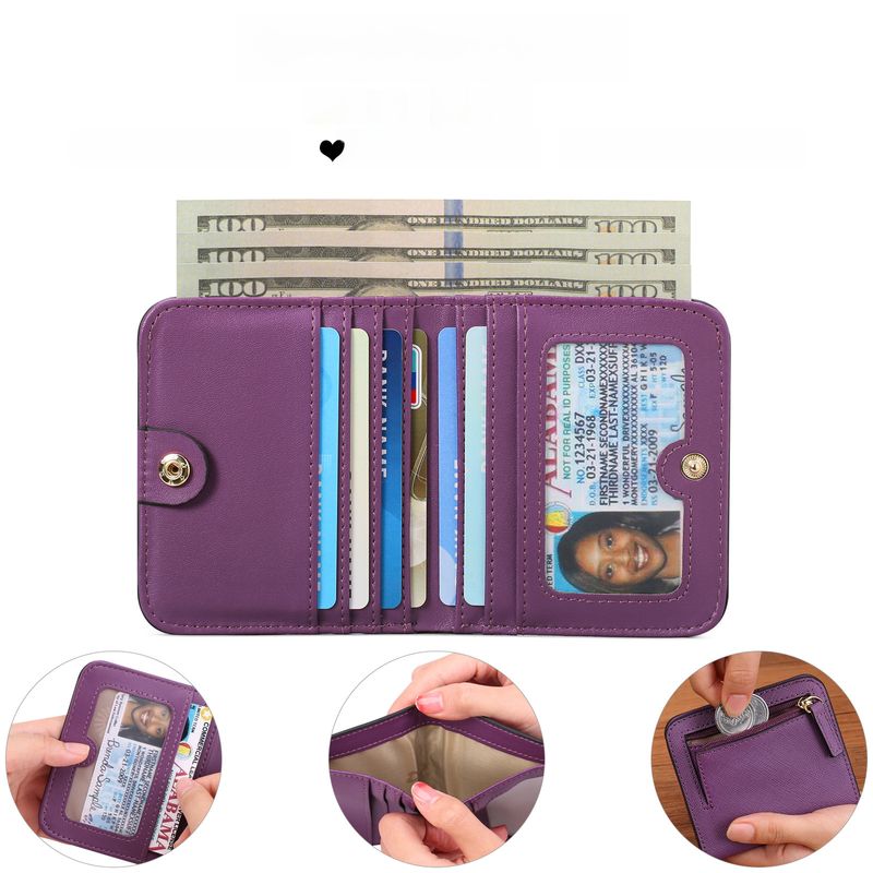 Neue ultradünne Damen-Kurzbrieftasche mit mehreren Funktionen, koreanische Version der einfachen PU-Münze_voghion.com