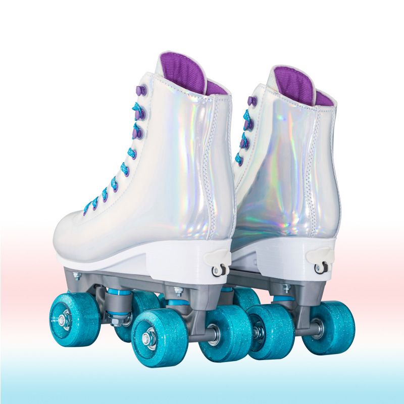 Stiolle und komfortable Jugend zweireihige Skates verstellbare Vierrad-Rollschuhe bunte Rollschuhe_voghion.com