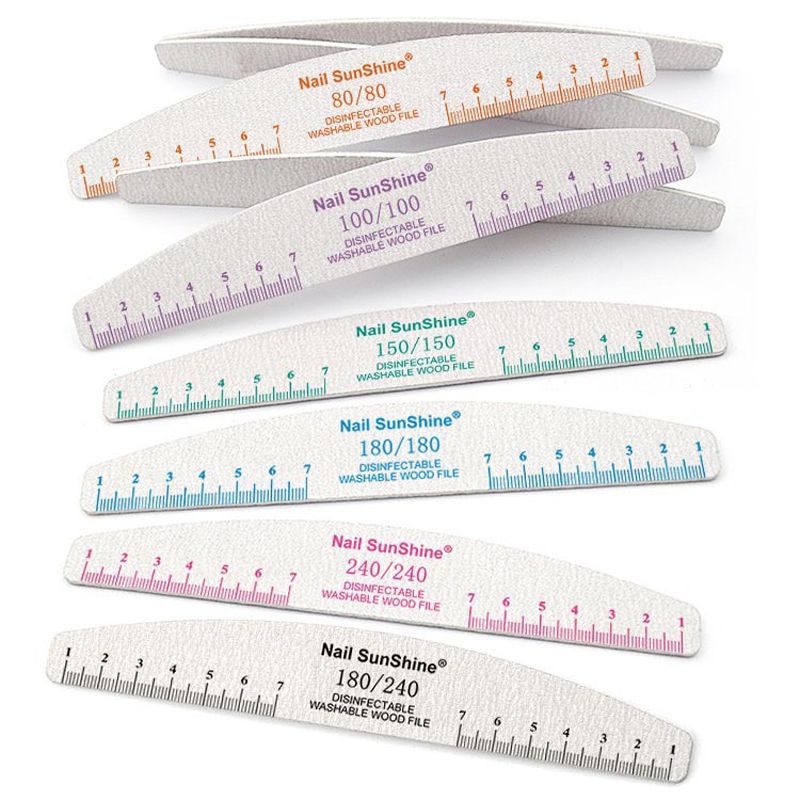 10 pezzi lavabile righello lima per unghie carta vetrata forte blocco tampone per unghie per manicure lime a ongle 80/100/150/180/240/320 lime per barche_voghion.com
