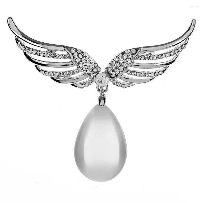 Broscher CINDY XIANG Rhinestone Wing För KvinnorVacker Kristallnål Elegant högkvalitativa smycken Kvinnor Ankomst 2023_voghion.com