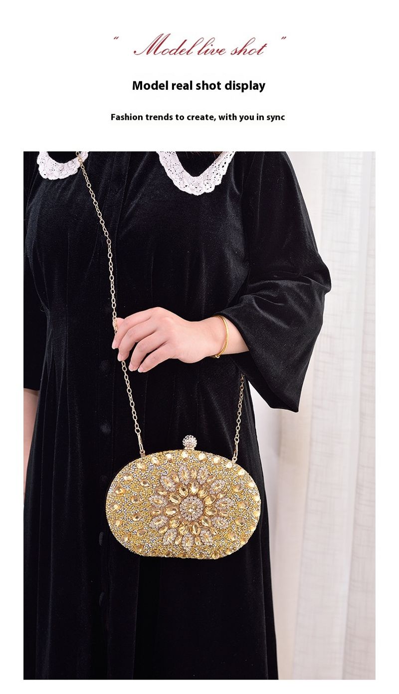 Popular Suower Fashionable Banquet Handbag Evening Dress Dia Set European And American Party Bag_voghion.com