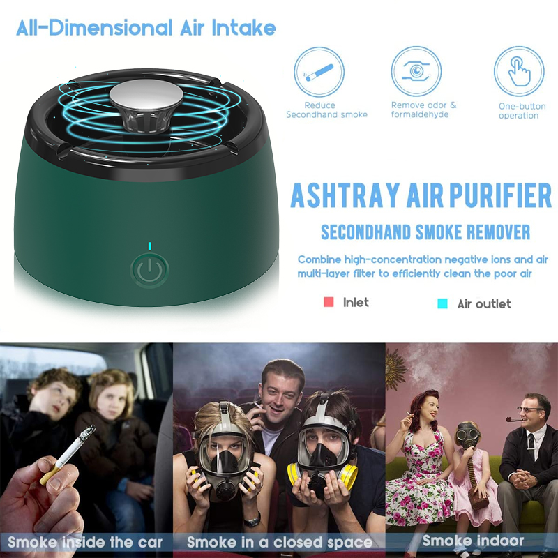 Posacenere con funzione di purificatore d'aria multiuso per filtrare le sigarette rimuovendo l'odore_voghion.com