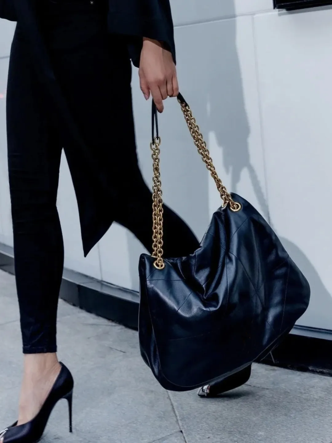 Borsa a tracolla da donna di alta qualità, con tracolla a catena trapuntata, grande capacità, da ascella, borse a mano_voghion.com