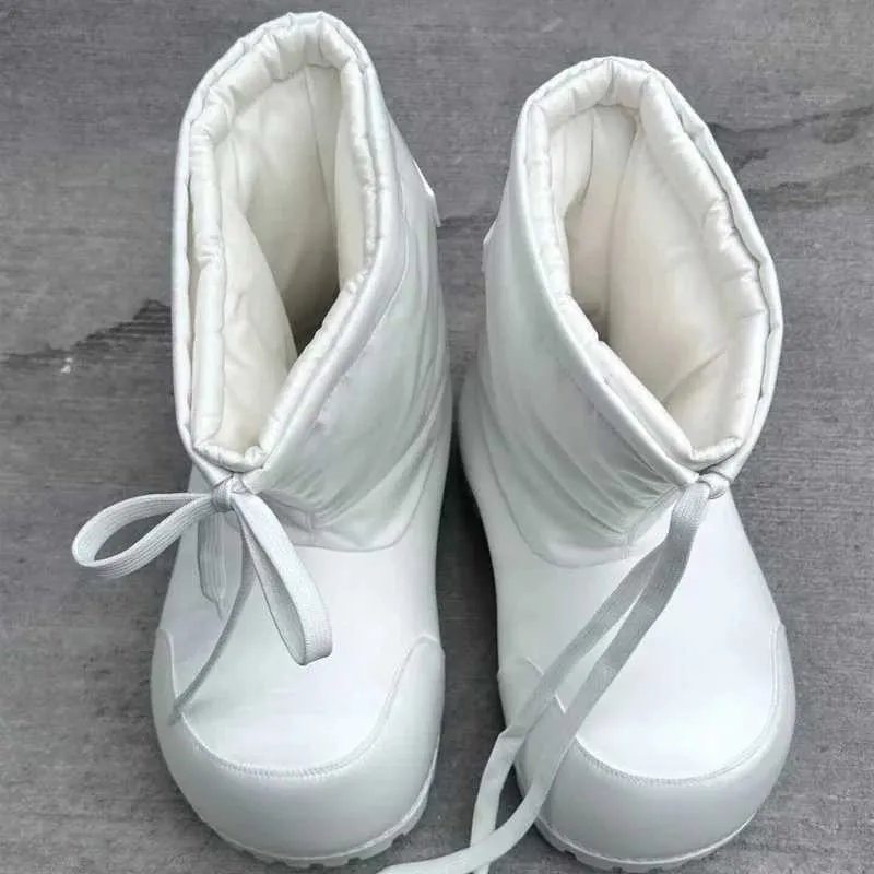 2025 Stivali da neve da donna con plateau spesso, alti fino al polpaccio, in pizzo, caldi, in cotone, scarpe casual invernali, senza stampa, buone_voghion.com