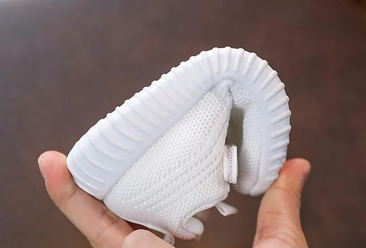 Scarpe da tennis per bambini piccoli, da infilare, per ragazze e ragazzi, sportive, da corsa, in rete con suola morbida, per bambini, rosa, nero, bianco_voghion.com