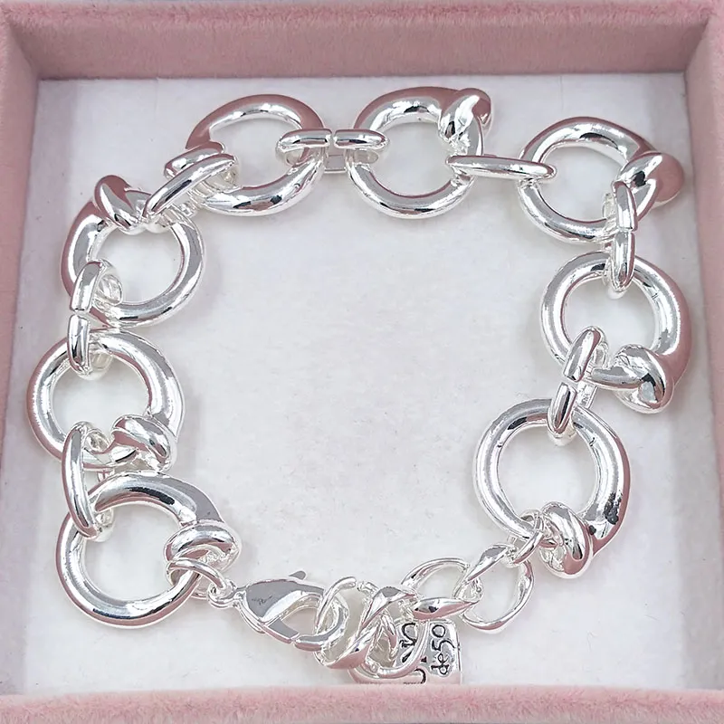 Ciondoli fai-da-te gioielli malocchio UNO de 50 NAIL ON THE HEAD Bracciale in argento sterling per donna braccialetti in metallo perline a catena a mano set di perline_voghion.com