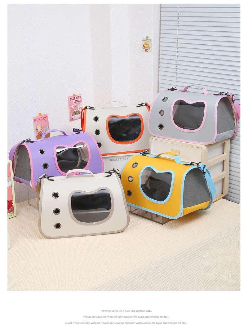 Haustiertasche, tragbare Tasche zum Ausgehen, Umhängetasche fürs Auto, kleine Hunde, atmungsaktiv, große Kapazität,_voghion.com