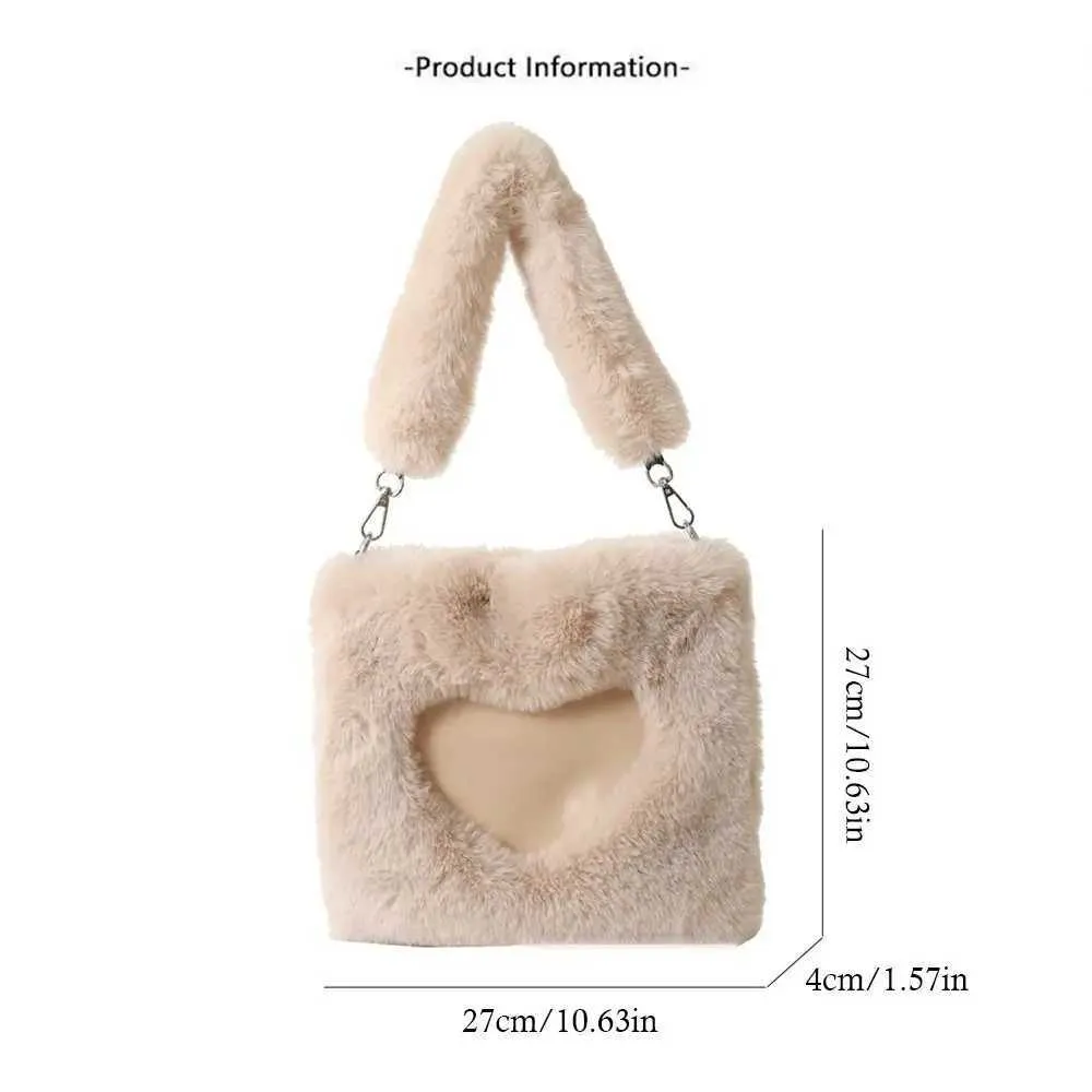 Fi Shoulder Messenger βελούδινη τσάντα μεγάλης χωρητικότητας Γυναικεία τσάντα από τεχνητή γούνα Y241025_voghion.com