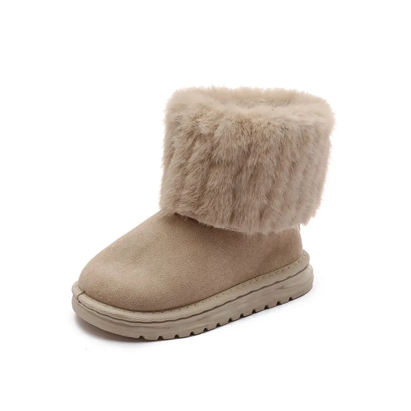 Miqieer copii pentru fete băieți Baby fleece cald zăpadă gleznă cizme sapato iarna cizme bumbac copii fete pantofi mărimi_voghion.com