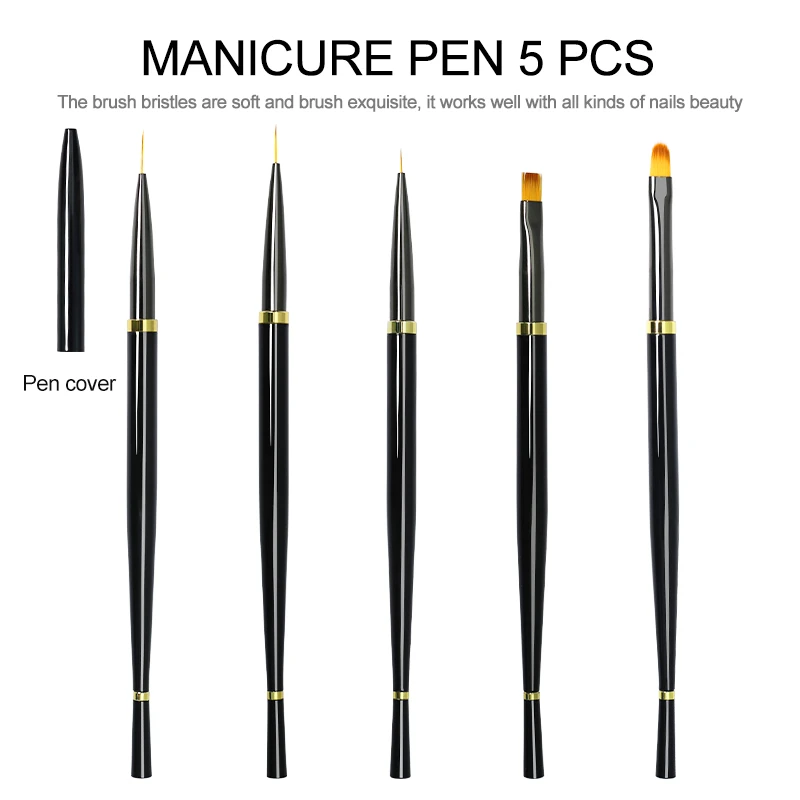 Arte Clavo Nail UV Gel Borstel Franse Streep Liner Pen Manicure Ultradunne Lijn Tekening Nail Art Acryl UV gel Polish Dot Borstels_voghion.com